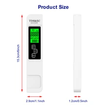 NJTY 1pc A5 Portable Water Quality Tester, 3-In-1 TDS Meter, EC Meter And Thermometer, Measurement Range 0-9999ppm, Precise And Reliable, High-Precision Backlit LCD, Ideal For Drinking Water, Aquarium, Hydroponics And Other Water Quality Testing, Comes With Carrying Case.