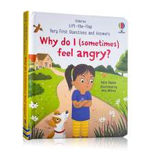 Usborne Lift -The-Flap Very First Questions & Answers Why Do I (Sometimes) Feel Angry? Science Popularization Cognitive Book Educational 3D Cardboard Bedtime Reading English Books For Children