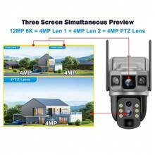 10X Digital Zoom 4G IP Camera 12MP 6K Solar CCTV Surveillance Outdoor IP66 Waterproof Monitor Pir Motion Detect Night Vision V380PRO Camera - 4G 12MP Digital Zoom Camera - View 6