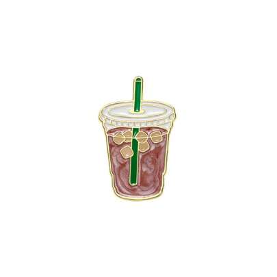 Iced Coffee Enamel Pin Custom Decorative Brooches Ornaments Lapel Bag Badges Jewelry Gifts Pin Pin For Clothes Bag Charm School Kpop Backpack Teacher Supplies Bag Charms Cute Office Accessories Shirts Jacket Christmas Halloween Autumn-Winter Accessories,Suitable For Teens, Youth,Men,Casual, Outdoor, Athletic, Vacation, Graduation Gifts, Birthday, Daily Wear Clothes Pin Funny Teacher Gifts