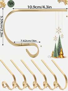 1/2 chiếc móc treo tất Giáng sinh màu vàng, móc treo lò sưởi, móc trang trí cây thông Noel chống trượt, để treo đồ trang trí Giáng sinh, tất lò sưởi, trang trí phông nền tiệc, Giáng sinh - Nhiều màu - Xem 7