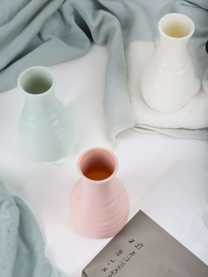 1pc Minimalist Moderne Wit Vase, Unbreakable Home Vase Living Room, Creative Bloemen Indoor Anti Drop, UV, Dry Flower Container, Balcony Potted Plants DIY Cultivation Pot, Plants, Nursery Bottle, Tabletop Wet Bohemian Halloween Rama ation ations Room Glass view 8