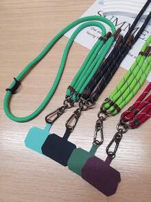可调节手机带挂绳斜挎手机挂绳颈绳带补丁兼容 iPhone 手机挂绳带 - 運動條紋尼龍頸繩 - 查看 1