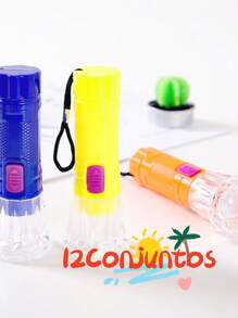 Kit C/12 Lanterna Mini Iluminação Noturna Led Portátil Iluminação Ferramenta Promoção - Multicolorido - Visão 3