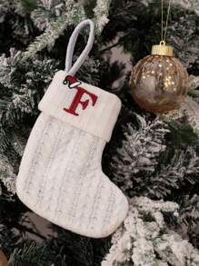 1pc Home Decor White Christmas Socks Knitted Socks Woolen Socks Embroidered Letters Candy Gift Bag Creative Holiday Festive Letters White Christmas Socks Gift Bag,Wedding Birthday Party Decor, Holiday Decor, Socks Gift Bag, Thanksgiving Decor, Christmas Decor, Room Decor, Home Decor,Christmas Gift Christmas Decorations Home Christmas Gifts Christmas Decor - Multicolor - View 24