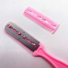 Household Double-Sided Hair Cutting Comb With Replaceable Blade Design, DIY Home Hair Trimming For Bangs And Split Ends, Portable Hair Styling Tool - Multicolor - View 3