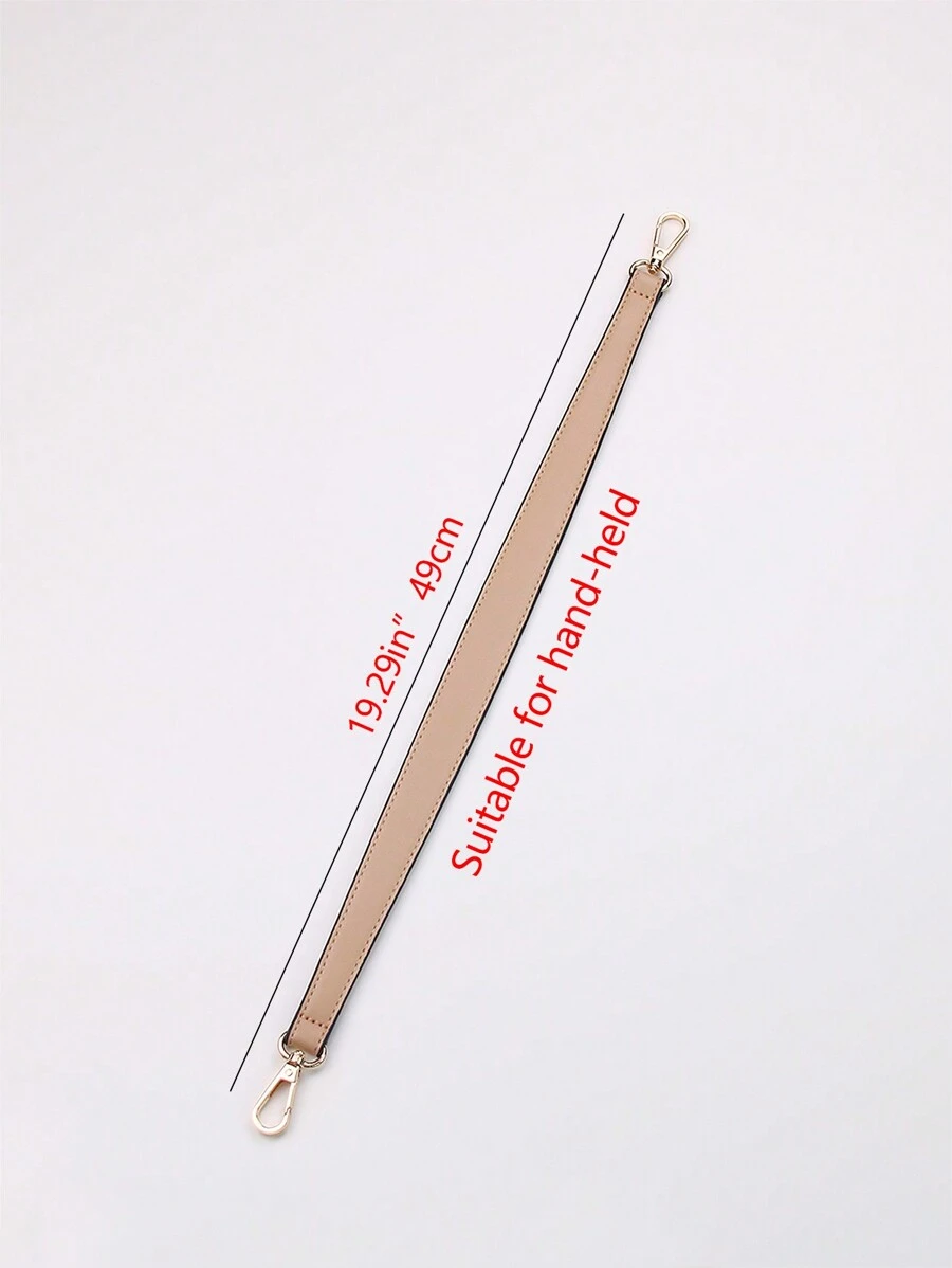 100% Pu Leather Shoulder Strap Bag Strap Handbag Handle Short Bag Shoulder Strap Wallet Shoulder Strap Gold Buckle Shoulder Strap - Apricot - View 1