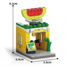 1 Set ABS City Street Scene Building Block Kits, DIY Autumn Flower House, Barista Time Milk Tea Cafe, Fun Small Construction Toys, Develop Hands-On Skills, Creative Home Decor, Gift For Birthday, Holiday, Adults