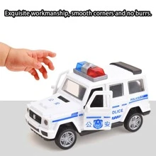 Juguete de coche de policía todoterreno con simulación de inercia para niños, serie de coches modelo, adornos, juguetes educativos y otros regalos festivos [Estilo aleatorio]