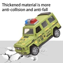 Juguete de coche de policía todoterreno con simulación de inercia para niños, serie de coches modelo, adornos, juguetes educativos y otros regalos festivos [Estilo aleatorio]