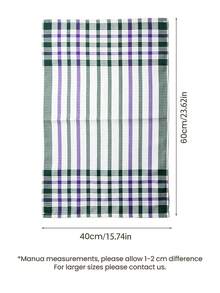 SHENG CHUN 1pc Waffle Weave Tea Towel, Non-Shedding & Colorfast, Kitchen Dishcloth, Thick Solid Color Tea Table Cloth, Super Absorbent Microfiber Cloth - Multicolor - View 2