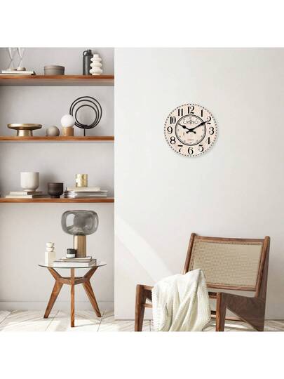 1pc Vintage French London Arabic Numeral Wand Clock, Battery Powered, 10 16 Inch Silent Non Ticking Klok Living Room, Bedroom, Kitchen, Outdoor, Hallway, Spiritual Home Cafe, School, Anniversary (No Battery, No Seconds view 6