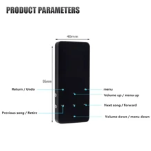 64GB Music MP3 Player With Speaker Bluetooth-Compatible 5.0 Digital Audio Player - Black - View 9