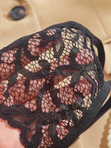 Sheer Lace Sexy Temptation Lingerie Set For Women - Black - View 6