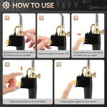 MAPP Propane Torch Heavy Duty Brazing Torch Multi Purpose Gas Torch For Welding Paint Removal Cooking Searing (Gas Cylinders Not Included) - Style1 - View 6