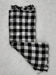 Kit com 5 Panos de Chão Premium Xadrez Preto 100% Algodão