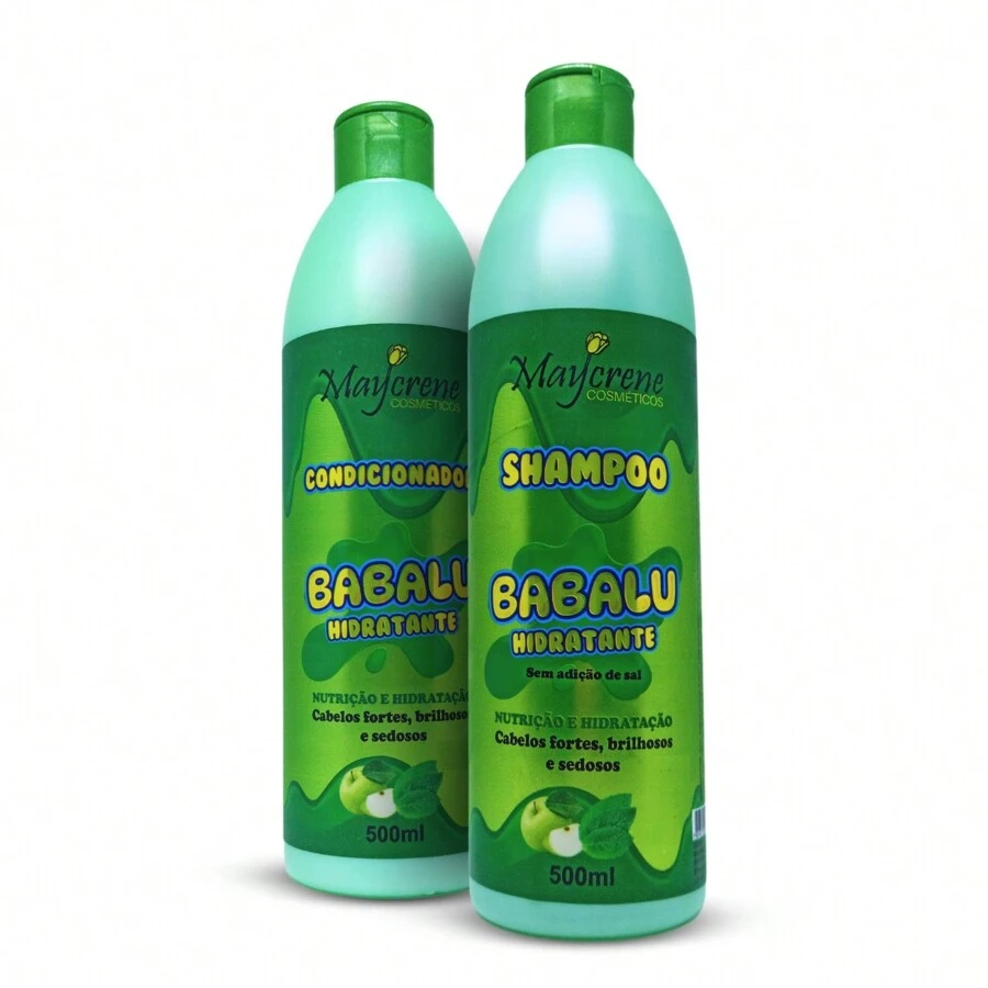 Babalu Mint And Green Apple Shampoo + Conditioner Kit 2x500 - Màu xanh Bạc hà - Xem 1