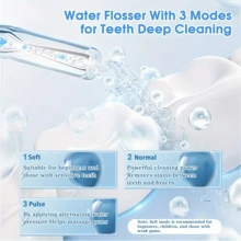 4 In 1 Water Flosser For Teeth, Cordless Oral Irrigator With Mode 3 Jet Tips,800mAh, For Home Travel, For Men And Women Daily Teeth Care, Ideal For Gift Father's Day Gift Father's Day Gift - White - View 7