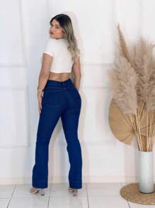 Flare Jeans - 寶藍色 - 查看 4