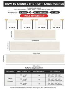 1pc Eucalyptus Leaf, Lemon, Daisy Table Runner, Seasonal Decoration Cloth Suitable For Home Vacation, Indoor/Outdoor Parties And Dining Table, Spring/Summer - Eucalyptus Leaves - View 2