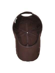 1pc Letter Pattern Street Style Polyester Distressed Embroidery Casual Baseball Cap, Unisex - A - View 11