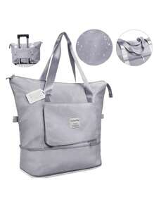 Bolso de Viaje Plegable Multifuncional - Gris - Ver 4