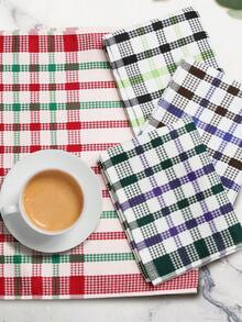SHENG CHUN 1pc Waffle Weave Tea Towel, Non-Shedding & Colorfast, Kitchen Dishcloth, Thick Solid Color Tea Table Cloth, Super Absorbent Microfiber Cloth - Multicolor - View 7