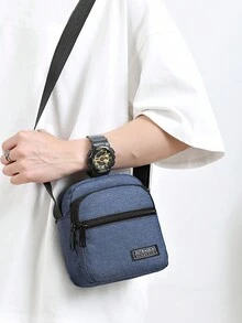 3 piezas Bolso de lona, Bolso de cintura impermeable, Bolso para cámara, Bolso utilitario de camuflaje EDC Bolso bandolera con correa para el hombro para Halloween, Navidad, Otoño, Universidad, Bolso de bandolera cruzado para hombres, Bolso lateral, Regalos para hombres, Bolso de hombre Scream, Regalos de Navidad para hombres, Bolso de hombre - Azul - Ver 5
