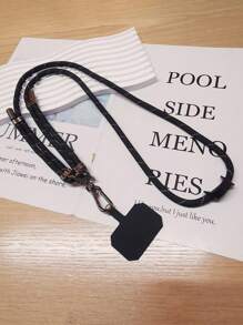 可调节手机带挂绳斜挎手机挂绳颈绳带补丁兼容 iPhone 手机挂绳带 - 運動條紋尼龍頸繩 - 查看 15