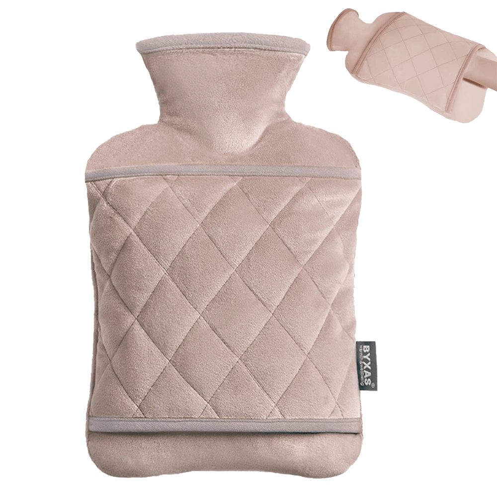 Large Pain Relief Hot Water Bottle, Warm Water Bottle, Heating Pad, Bed Warmer, 2 Liter, PVC Material, Hot And Cold Therapy. - 棕色 - 查看 1