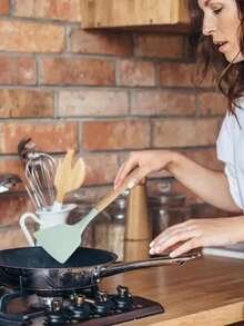 Utensilios de cocina de silicona con mango de madera, juego de 11 piezas, herramienta de cocina - Multicolor - Ver 3