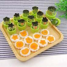 12pcs Vegetable Shaped Cookie Cutters, Stainless Steel Biscuit Cutters, Fruit Shaped Stamp Molds, Fruit Shaping Tools, Chocolate Cutters, Cake Decorating Molds, Salad Making Tools, Baking Tools, Kitchen Gadgets, Baby Feeding Butterfly Pasta Mold, Vegetable & Fruit Cutter, Sausage & Cookie Stamp