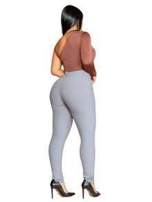 Calça Feminino Skinny Montaria Com Ziper E Detalhes Dos Lado
