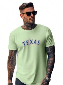 Men's Country Texas T-Shirt Agro Cowboy Shirt 100% Cotton - Màu Khaki - Xem 1