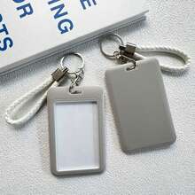 1 件纯色公交卡保护套学生午餐卡校园卡门禁证件门卡套装钥匙扣适用于秋季家居装饰适用于旅行收纳袋、化妆包、化妆包、度假收纳袋、大容量化妆品收纳盒化妆盒,适用于口红、刷子、护肤品、手机、硬币、小物品,适用于家庭、礼物、度假和节日万圣节圣诞节多功能用途,波西米亚风 - 彩色 - 查看 5