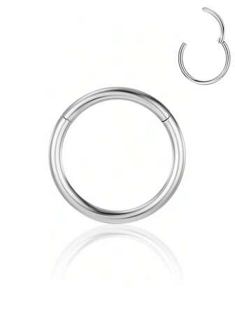 1 Pc 316L Surgical Steel  Nose Rings,1.0mm 1.2mm Hoop For Nostril Septum Cartilage Helix Daith Tragus Rook Conch Lip Ear Lobe Piercings