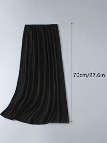 3pcs/1pc Women's Waist Cincher Anti-Static Anti-Light Inner Lining Lace Decor Long Midi-Length Skirt Slip, Elastic And Adjustable Waistband, Multiple Colors & Sizes (One Size Fits All) Valentine's Day Summer, School Fall, Autumn, Halloween