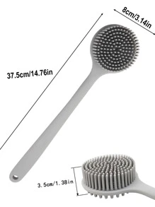 硅胶长柄沐浴刷 背部刷 淋浴去角质刷 身体按摩器、包、收纳袋、收纳盒、发夹 - 矽膠長柄搓澡刷 - 查看 3