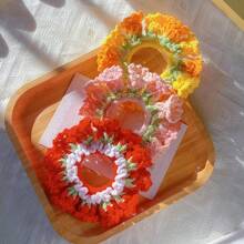 1 Stück Herbst- und Winter-Handgehäkelter Scrunchie Woll-Haargummi, gestrickter Haargummi-Wärmer, Haarschmuck für Frauen, Haargummis, Haargummis für Zöpfe, Haargummis, Haargummis, Haargummis, Haargummis