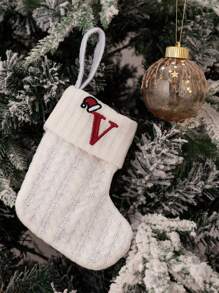 1pc Home Decor White Christmas Socks Knitted Socks Woolen Socks Embroidered Letters Candy Gift Bag Creative Holiday Festive Letters White Christmas Socks Gift Bag,Wedding Birthday Party Decor, Holiday Decor, Socks Gift Bag, Thanksgiving Decor, Christmas Decor, Room Decor, Home Decor,Christmas Gift Christmas Decorations Home Christmas Gifts Christmas Decor - Multicolor - View 11