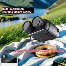 1 Set Qpingan 2.5K Night Vision Goggles With 10X Digital Zoom, Long Infrared Viewing Distance At Night, Support Image Video Recording For Hunting And Camping (Built-In Rechargeable Battery) - 黑色 - 查看 6