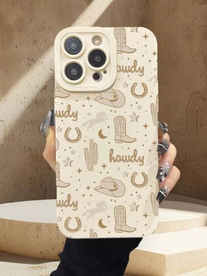 Funda de teléfono de silicona líquida a prueba de golpes y caídas con diseño de sombrero y botas de vaquera para mujeres, compatible con iPhone 11/12/13/14/15, 15Pro/15Plus/15ProMax, 7Plus/8Plus/X/XS Max/XR, 11Pro/12Pro/13Pro/14Pro, 12Mini/13Mini, 11ProMax/12ProMax/13ProMax/14ProMax/14Plus, 6/6S/6Plus/7/8/SE, y Galaxy A54/A14/A12/A13/A15/A32/A33/A24/A52S/S20/S21/S22/S23/S24/S23Plus/S24Ultra, resistente al agua y a los arañazos