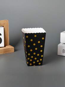 24pcs/12pcs/6pcs Black & White Foil Polka Dot Gift Boxes, Holiday Party Packaging Boxes - Multicolor - View 11