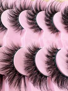 7 Pairs Natural-Looking Fluffy False Eyelashes, Dramatic Lashes For Attractive Eye Makeup, Suitable For Daily, Party And Travel - Criss Cross lashes - View 2