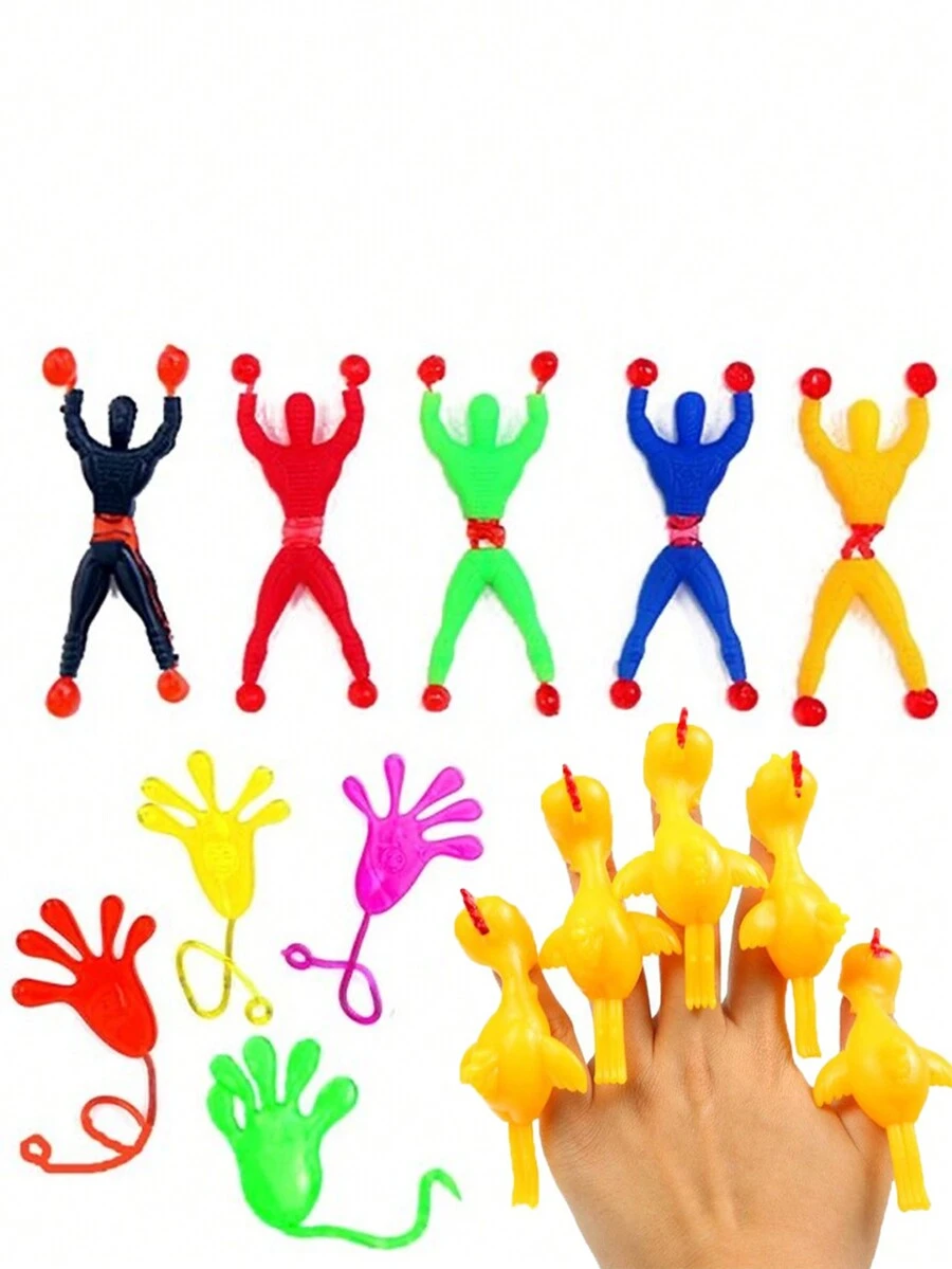5 Fun Slimy Rolls For Men Slimy Elastic Wall Crawlers For Men Parties Love Tricky Novelty Toys, Party Gifts - Multicolor - View 1