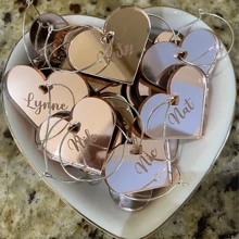 Bùa tiệc đồ uống, Bùa cocktail trái tim cá nhân hóa, Đính hôn, Đám cưới, Sinh nhật, Kỷ niệm Tên địa điểm, Thẻ, Rượu, Đánh dấu ly 30, 50, 100 chiếc - Vàng - Xem 4