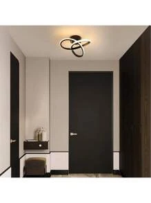 Lámpara Techo Baño Led Regulable Lus Moderna Colgante 3modos - Negro - Ver 5