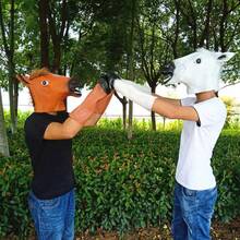 Latex Horse Head Mask, Animal Head Decor Mask For Holiday Cosplay - Multicolor - View 5