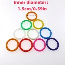 50 piezas de anillos sueltos de plástico de colores surtidos para carpetas de anillas, anillos para tarjetas, útiles escolares y herramientas de lectura, de vuelta al colegio - Multicolor - Ver 13