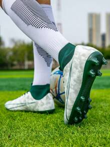 Unisex Athletic Soccer Football Cleats High-Top Boots Football Shoes